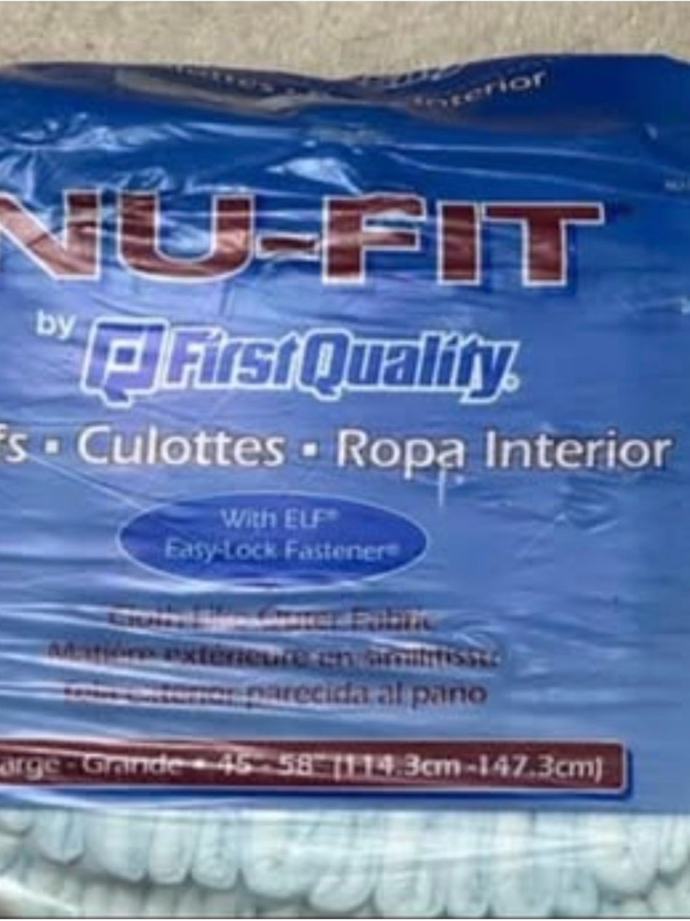 Nu-Fit Adult Briefs - Blue